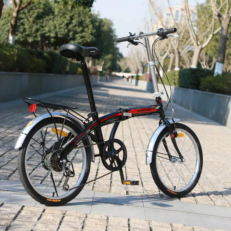 Clearance High carbon steel Folding Bicycle  Adult Men and Women Ultra-light Portable 20-inch Variable Speed Small Wheel B 5