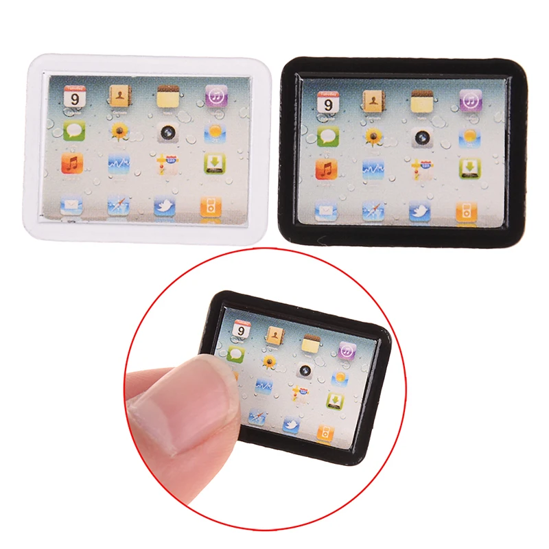 

1PCS 1:12 Scale Laptop Mini-Tablet Computer Toy Dollhouse Miniature Toy Doll Food Kitchen Living Room Decoration Accessories