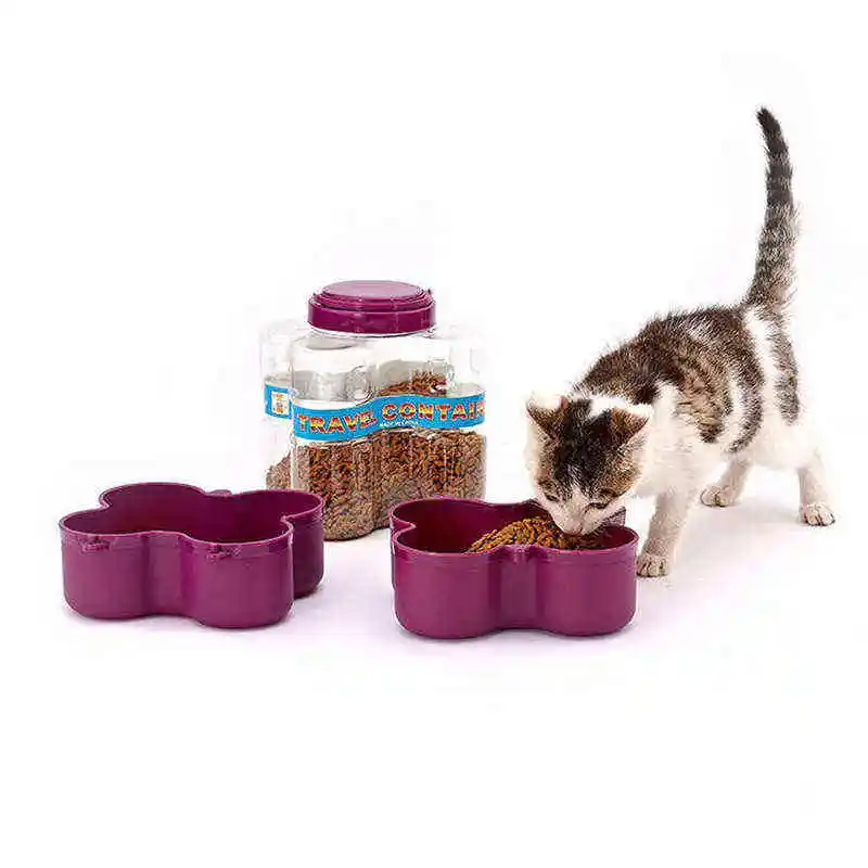 Ortilerri Portable Pet Storage Bottled Dog Food Bottled Water Double