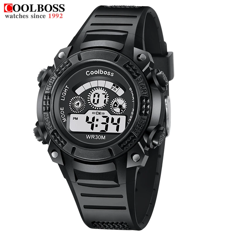 

2019 Fashion Casual Watches Men Orange LED Digital Watches Sports Clock Male Automatic Date Watch Army Men's Wristwatch