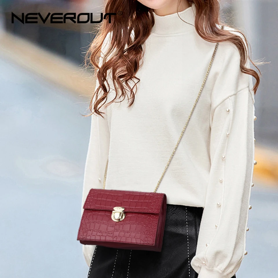

NEVEROUT Summer Small Bags for Women 2019 Soft Leather Shoulder Bag Candy Color Girls Evening Bags Small Chain Flap Bag