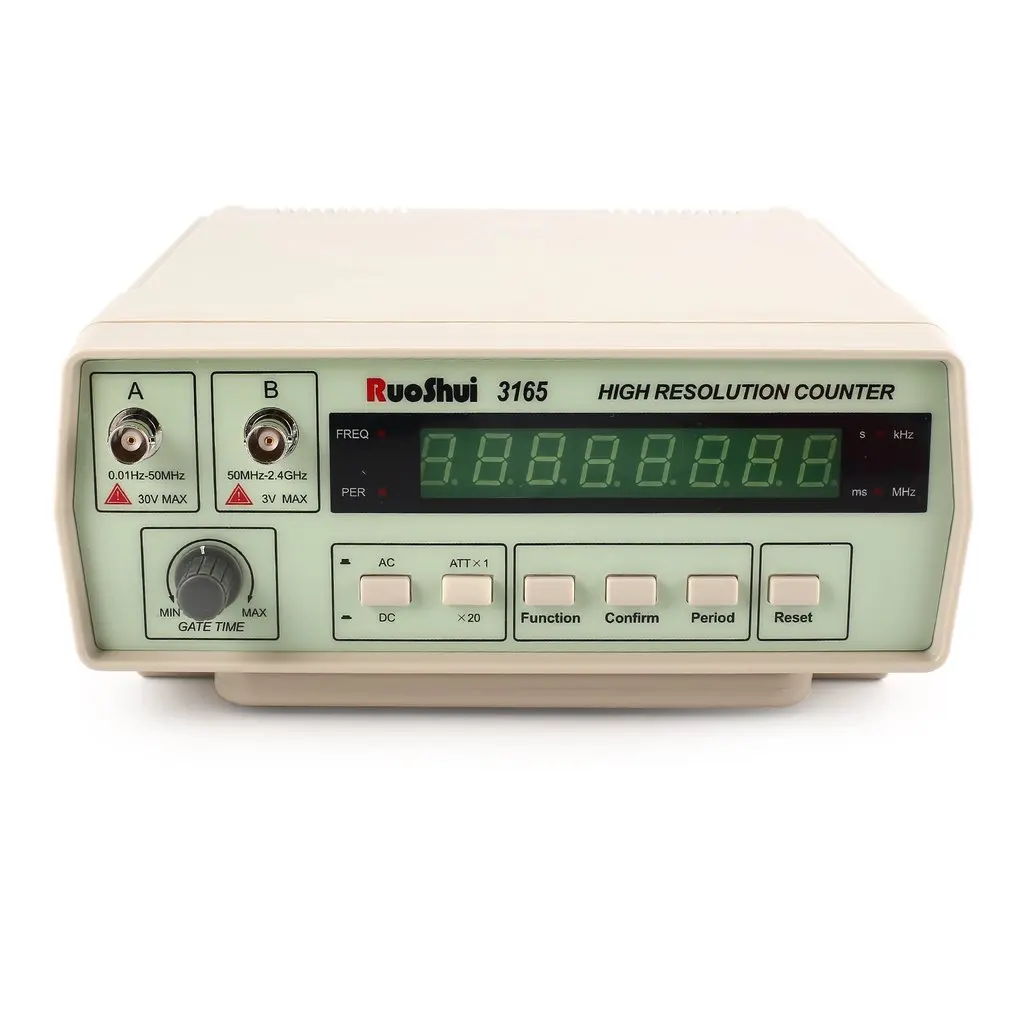 Цифровой Высокоточный радиочастотный счетчик RuoShui 3165, измеритель частоты 0,01 Гц-2,4 ГГц, измеритель частоты