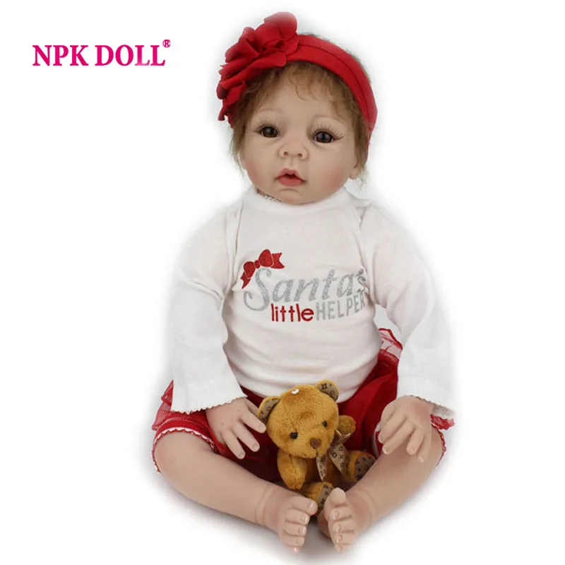 

22 inches Doll Reborn For Soft Toys Silicone Reborn Babies Girls Play House Toys Lifelike Doll New Baby Dolls