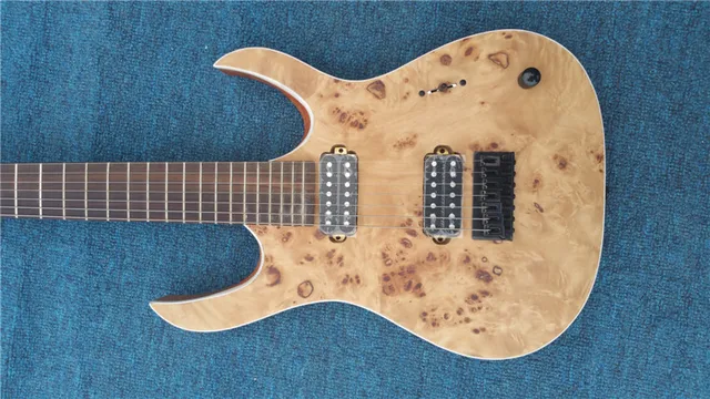 Cheap Free shipping factory custom shop gray body natural wood rupture section Blackmachine B7 special shape 7 string