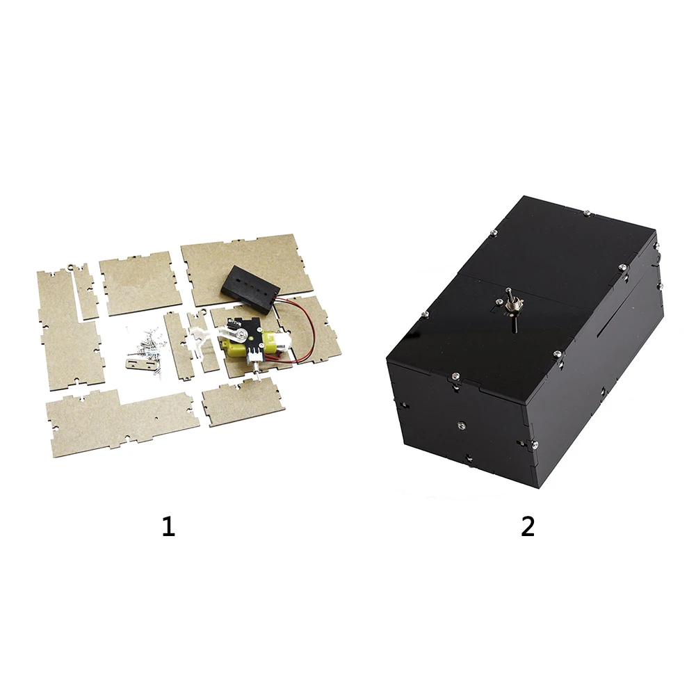 Продажа Портативный кляп черный Leave Me Alone детские игрушки дети бесполезная коробка подарок Шутка легко установить Смешные Акриловые панели Электро...