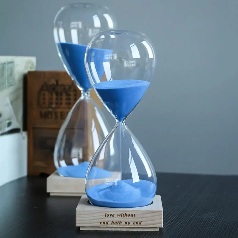 

Hourglass 60 Minutes Sand Timing 1 Hour Watch Wood Color Sand Crafts Creative Souvenirs Home Decoration Accessories