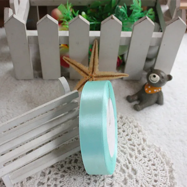 25 ярдов мятно-Зеленая Шелковая Атласная Лента Свадебная вечеринка для упаковки подарков Рождество год для пошива швейных изделий лента - Цвет: 20mm Ribbon