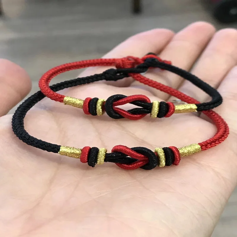 Buy Black and Red Rope Bracelet Hand made Waven