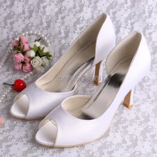 (20 Цветов) Peep Toe Payless Обувь Женская Белый Свадебные Сексуальные Женщины Насосы Перевозку Груза Падения
