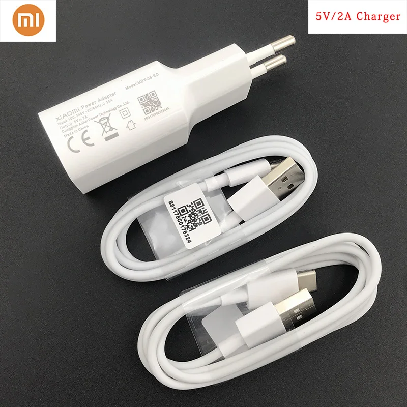 

Original XIAOMI Charger 5V/2A Micro USB/Type C Data Cable For MI Poco F1 A1 A2 Lite 5 6 8 Se Redmi Note 4 4X Pro 5 5A Prime 6A