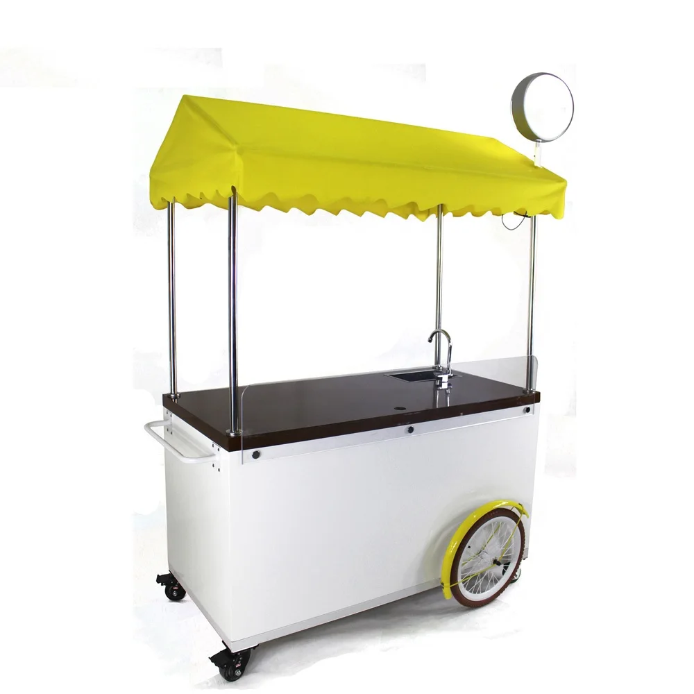 Street Vending Shop Mobile Food Cart With Large Capacity Wooden Box Food Processors AliExpress