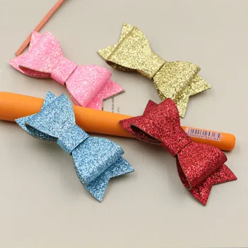 

2017 New Colorful Glitter Decoration Cartoon 3D Bowknots/Bow Shape Handmade Non-woven Felt Diy Children Hair Jewelry accessory