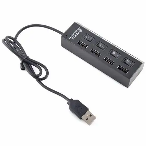 Включения/выключения 4 Порты и разъёмы USB 2.0 HUB Привет-Скорость портативных ПК#24#5646