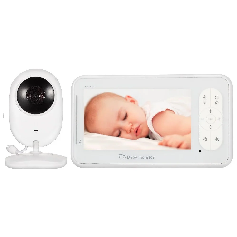 Babykam vigilabebes con camara cry детский видеомонитор 4,3 дюймов ЖК-дисплей IR переговорное устройство с режимом ночной съемки датчик температуры VOX vigila bebes