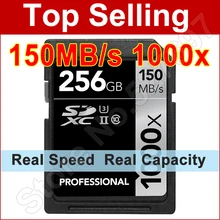 150 MB/s 16 GB 32 GB SDHC 1000x Sd-karte 64 GB 128 GB 256 GB SDXC UHS-II U3 Flash-speicherkarte Für 3D 4 Karat Digitale Slr-kamera HD Camcorder