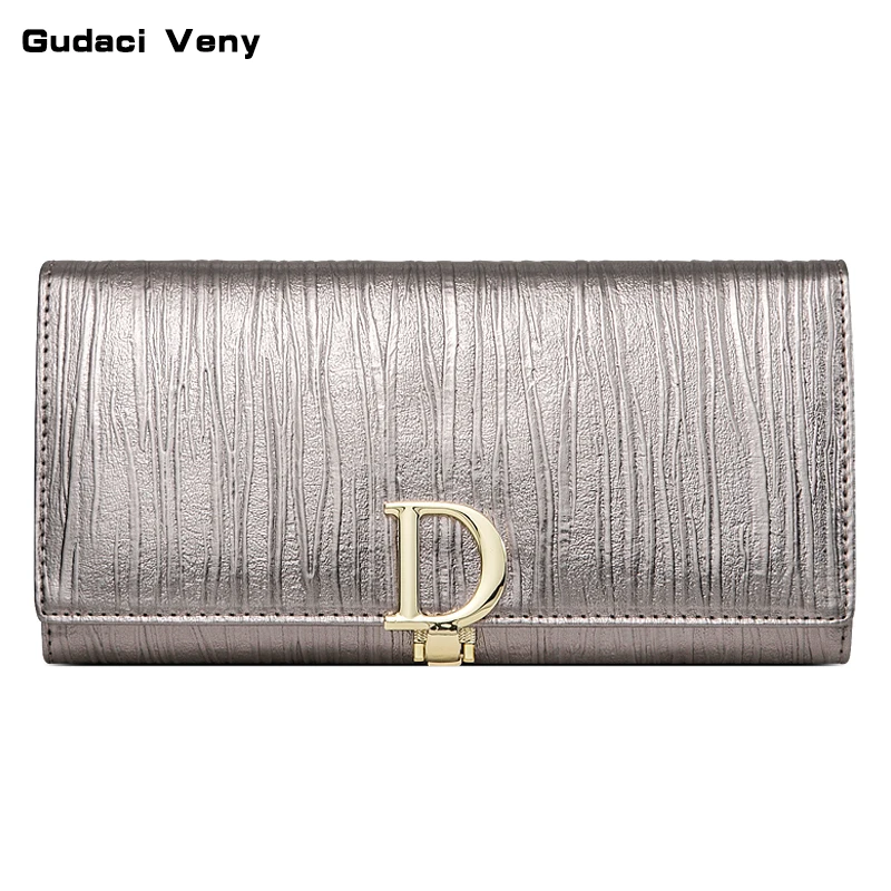 

2019 new fashion ladies wallet women's long leather wallet women's European and American large-capacity clutch