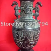 Редкий династии Цин(Kangxi: 1661-1722) бронзовая ваза