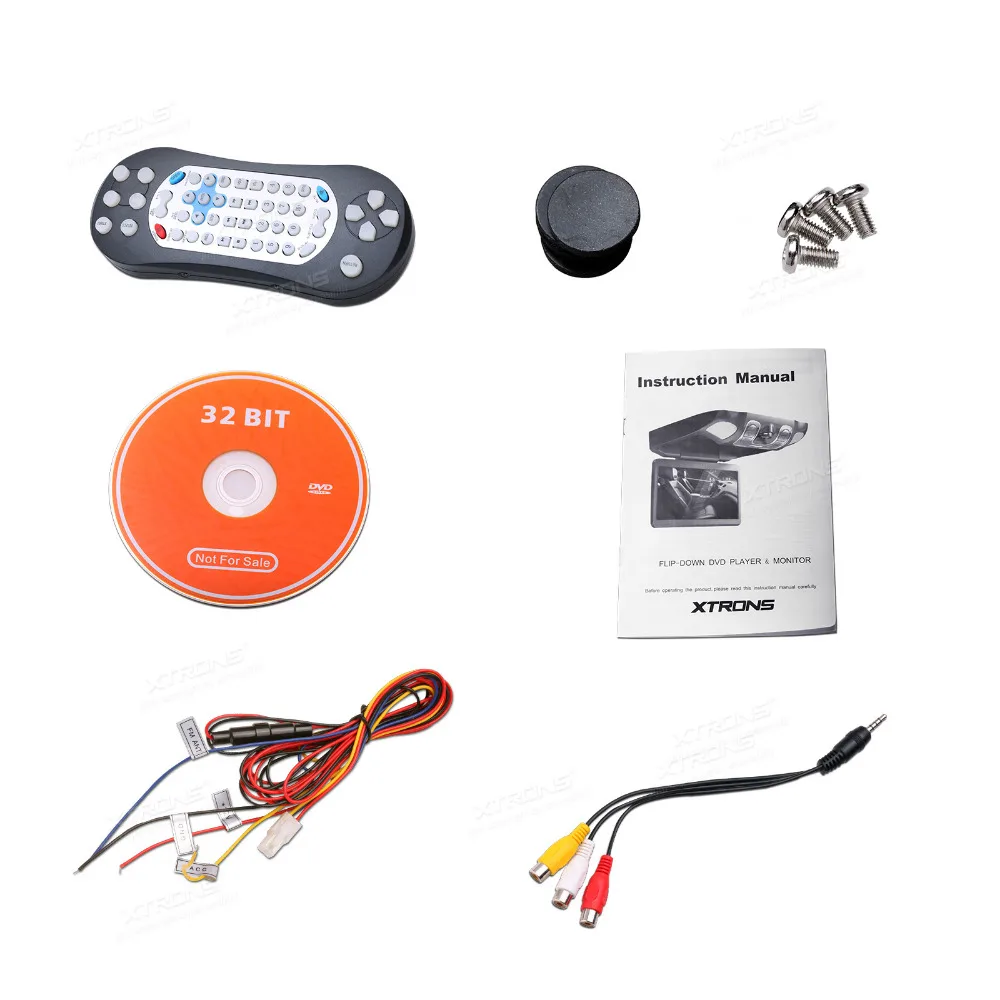 Flash Deal XTRONS 15.6" HD Wide Screen Car DVD Player Roof Mount Flip Down Monitor 1366*768 /170 Max Open Angle/Built-in IR FM/32-Bit Games 5