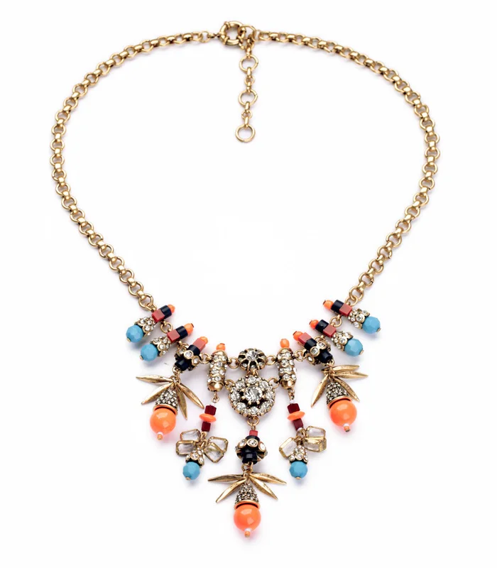 

Factory Wholesale Hot Sale Free Shipping Costume Crystal Choker Necklace Chain Perfume Women