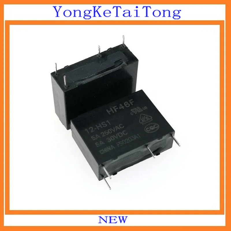 

10PCS-50PCS/LOT HF46F-12-HS1 HF46F 12-HS1 HF46F-12-HS1T 12V 5A DIP4