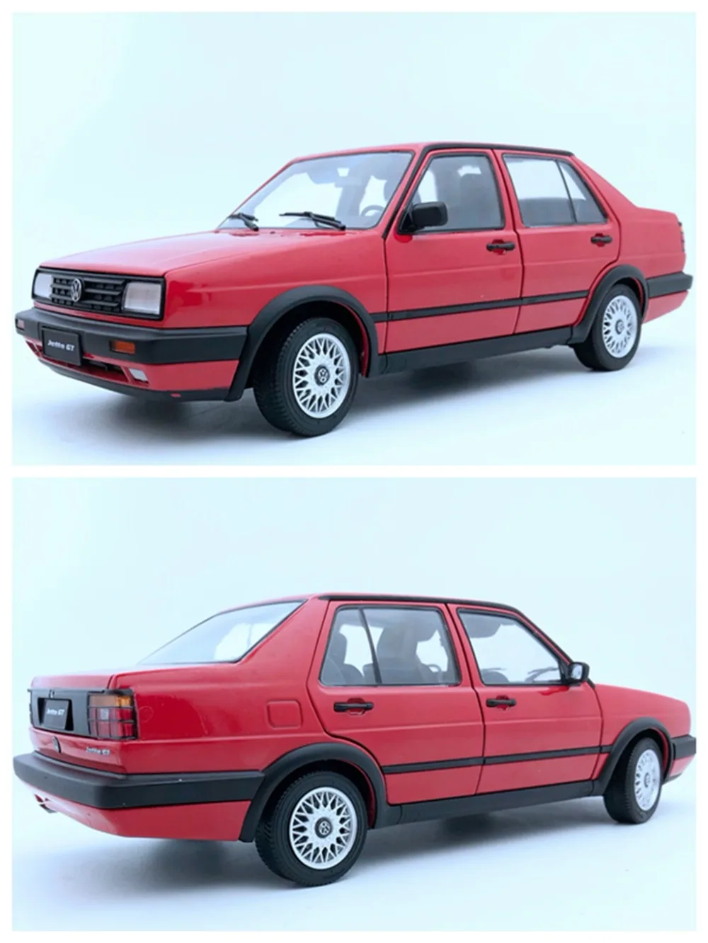 Diecaste 1:18 Модель автомобиля 1989 металл высокая имитация Volkswagen red Jetta GT двери автомобиля может открыть Коллекция игрушечных автомобилей