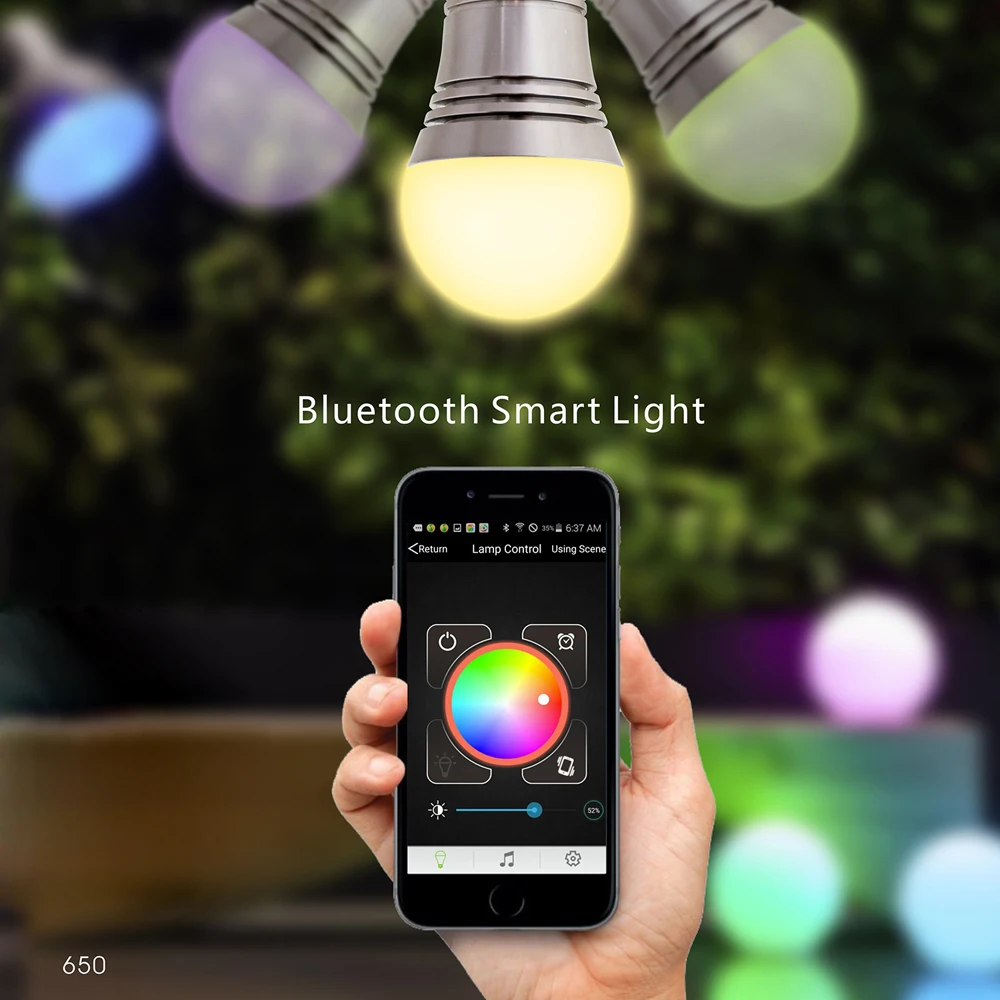 Lixada Superlight Bluetooth Led Rgb Smart Light E27 Bulb Bluetooth Led Rgb Smart Light E27 Bulb