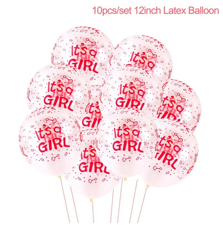 QIFU Oh для маленьких мальчиков вечерние украшения детский душ воздушные Шары Баннер для маленьких девочек подарки на крещение принадлежности - Цвет: Its a girl balloon