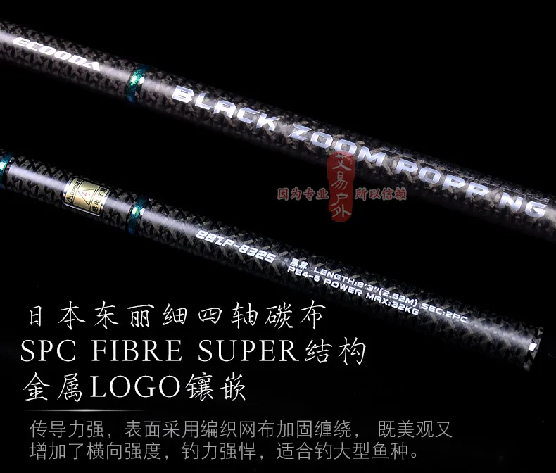 ECOODA EBZJ 1,55/1,6 м Япония Полный fuji части джигггинг удилище и Морская Лодка удилище pe 3-6/4-8 океан Удочка One setion