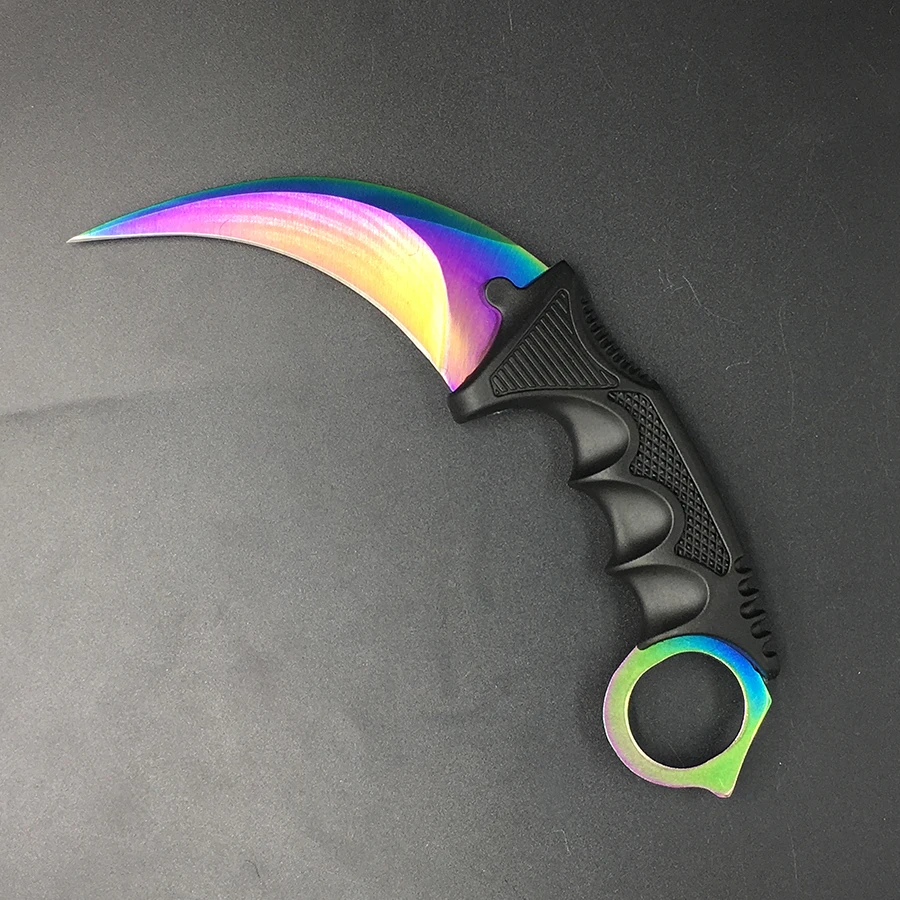 CS GO нож Karambit, тактический нож для выживания, нож из нержавеющей стали для кемпинга, охоты, игры Counter Strike, нож в подарок