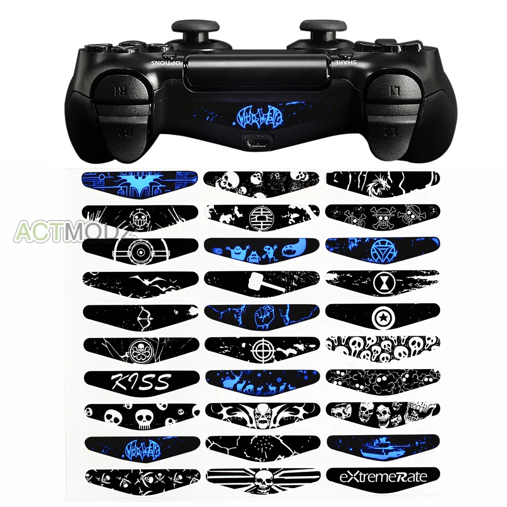 

Skull Ghost LED Light Bar Skin Sticker For PS4 Slim Pro Game Controller
