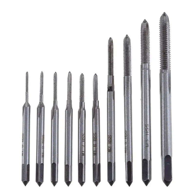 

10pcs M1 M1.2 M1.4 M1.6 M1.7 M1.8 M2 2.5 M3 3.5 Tap Die Sets Machine Hand Screw Practical Metalworking Tools