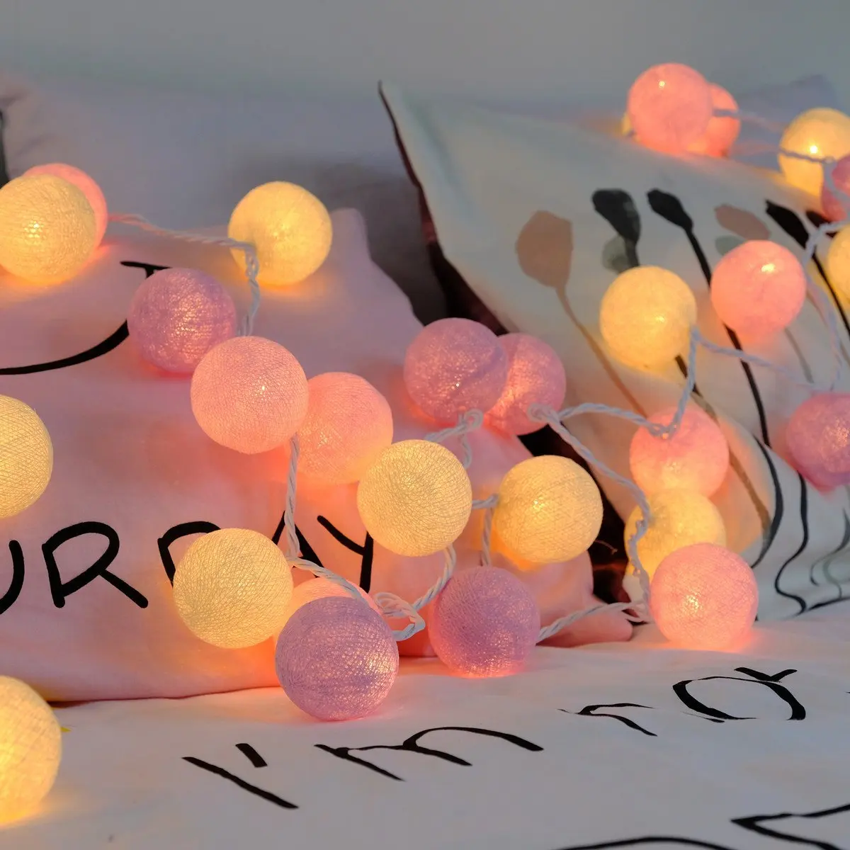 Гирлянда светодиодная теплая белая 4 м внутренняя елка 220 В перем. Тока|fairy lights|cotton