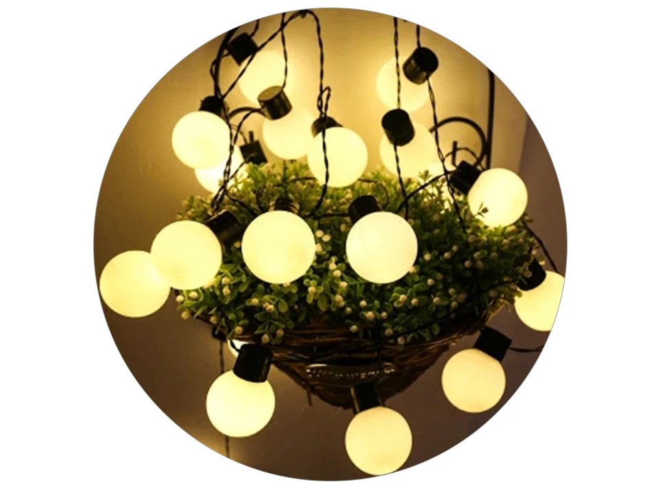 Connectable Vintage Festoon Ball LED String Lights Christmas Fairy Holiday Lights Decoration For Garden Outdoor Party Garland (10)