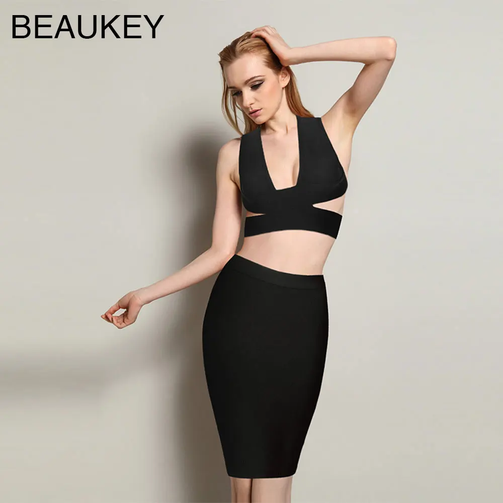 BEAUKEY Черный Простые однотонные вискозная трикотажная повязка Высокая Талия