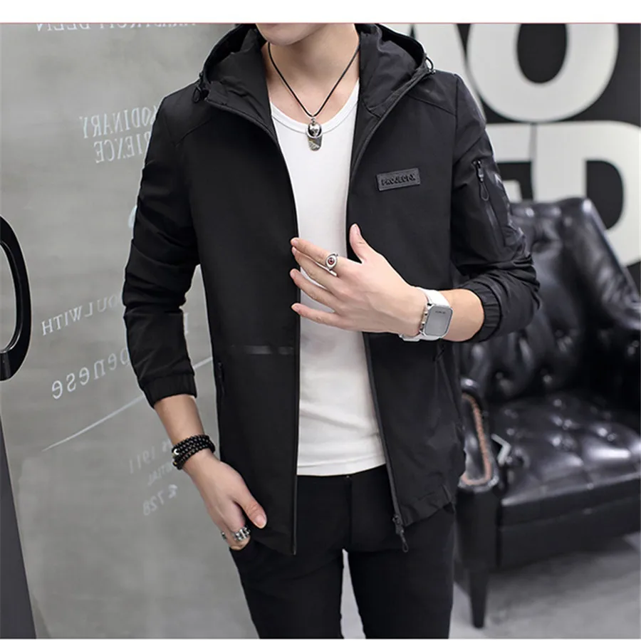 Waterproof Windbreaker Men Jacket Coat Hooded Windbreaker Jacket Outfit