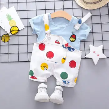 Boys Clothes 2019 Summer Hot Sale Toddler Kids Baby Boy Girls Outfits Clothes Smile Face Short Sleeve T-shirt+Straps Shorts Set
Boys Clothes 2019 Summer Hot Sale Toddler Kids Baby Boy Girls Outfits Clothes Smile Face Short Sleeve T-shirt+Straps Shorts Set