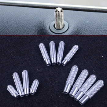 

CITALL Silver Aluminium Door Bolt Lock Pin Knob Decoration Trim fit for Benz A CLA GLA C E GLC GLE GLK Class