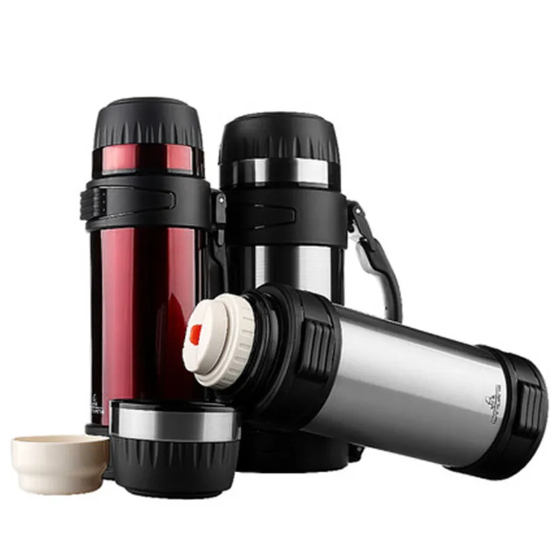 Stainless Steel insulated Thermos Bottle 1L2L Thermo cup Travel Car