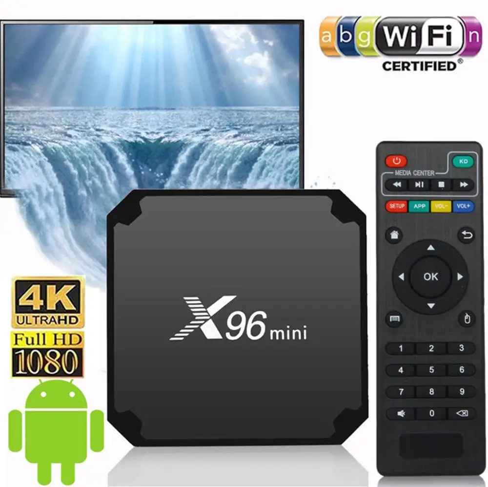 X96 мини ТВ коробка 2G16G 4K Android 7.1.2 с 2 4G Поддержка wi-fi Youtuebe Netflix Hulu Facebook игры IPTV Set-Top Box