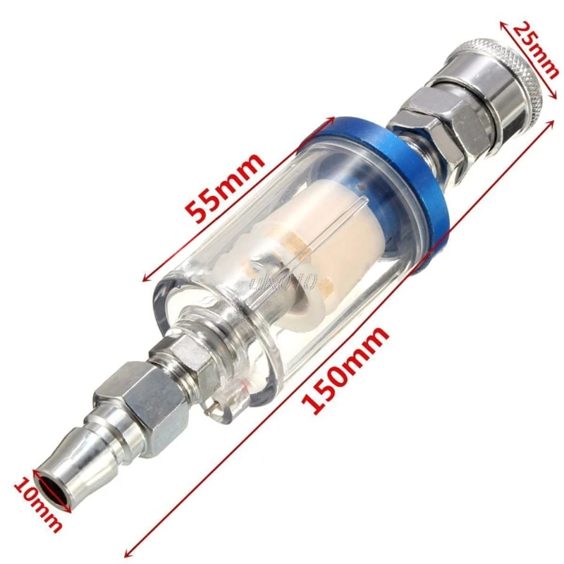 

New 1/4" Mini Water Filter Oil Water Separator Filter Pneumatic Parts For Air Compressor Spray Tool July Drop Ship