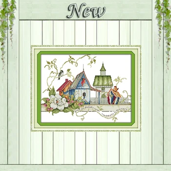 

The bird's home cartoon diy painting counted printed on canvas DMC 11CT 14CT kits Chinese Cross Stitch embroidery needlework Set