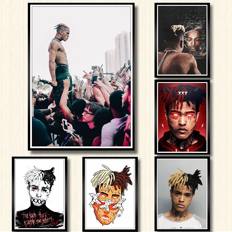 Художественный постер XXXTentacion Rap в стиле хип хоп музыкальная Звезда Певица печать