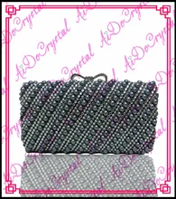 Aidocrystal dunkelblau kristall steinen gepflastert handtasche und absatzschuhe set für party