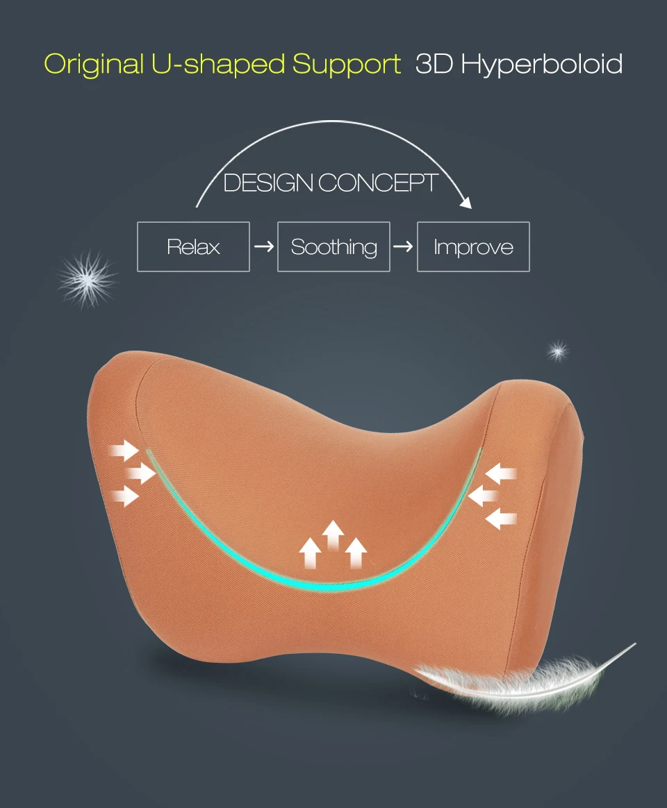 U-образная Автомобильная подушка для шеи с эффектом памяти, Автомобильная подушка для подголовника, Универсальная регулируемая подушка для отдыха, защита шейного отдела позвоночника