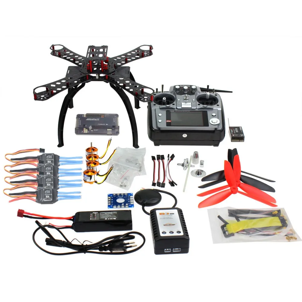 310 mm Fiberglass Frame DIY GPS Drone FPV Multicopter Kit Radiolink AT10 2 4G Transmitter APM2
