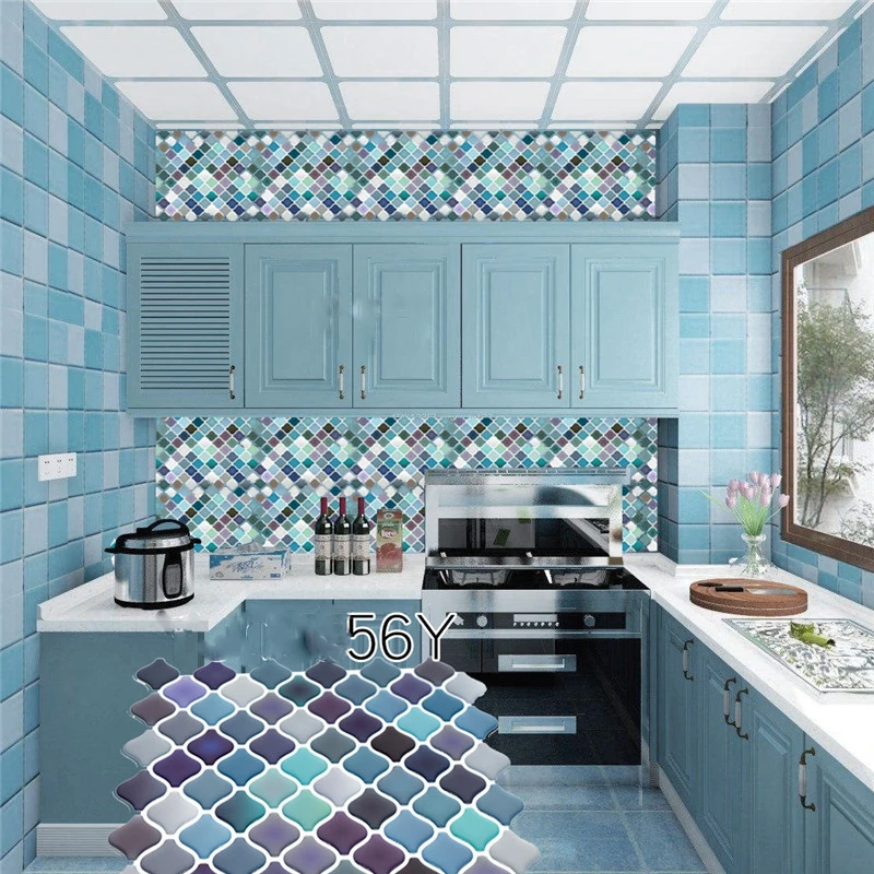 New Product 3D Kitchen Bathroom Epoxy Wall Stickers Self-adhesive Wallpaper Decorative Wall Stickers Waterproof and Oil Proof