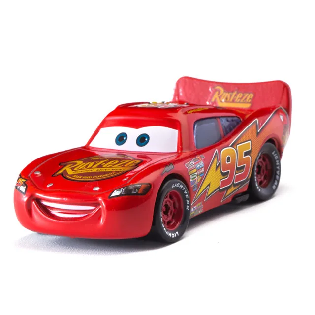 Disney Pixar Cars 3 Flo Cruz Ramirez Lightning McQueen Mater Jackson Storm 1:55 литая металлическая модель из сплава игрушка автомобиль ребенок подарок мальчик - Цвет: McQueen 1.0