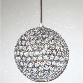 

Simple fashion Pendant Lights Diameter 15CM led lamps E27 round ball crystal Pendant lamps led lustre lighting Pendant lamp