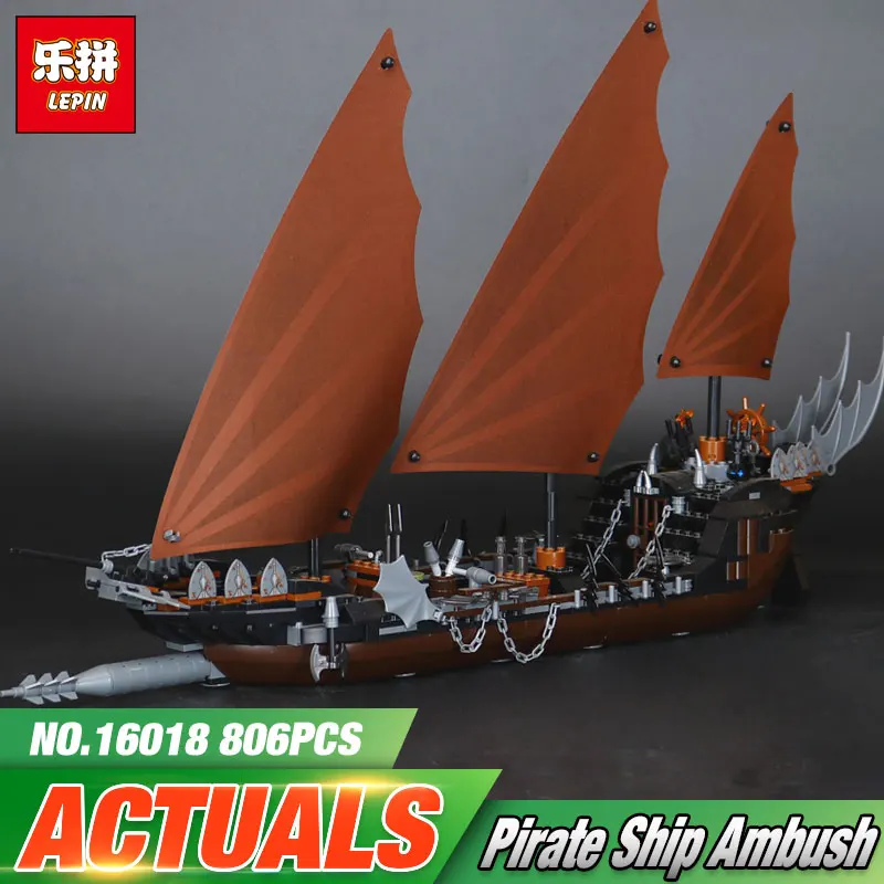 

New Lepin 16018 Genuine The lord of rings Series The Ghost Pirate Ship Set Building Block Brick Toys 79008