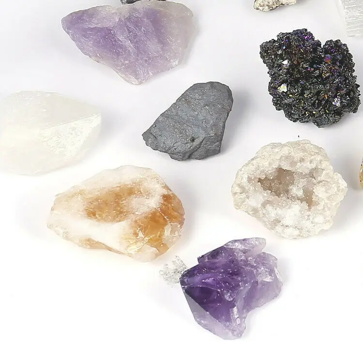 

Drop Shipping 1 Bag Natural Stone Mixed Mineral Natural Ore Specimens Original Stone Quartz Crystals
